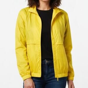 Vintage Field & Stream Actionwear Men's Yellow Zip-Up Windbreaker Size Medium